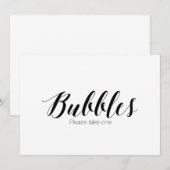 Invitation "Bulles, s'il vous plaît, prenez-en une" Panneau d (Devant / Derrière)