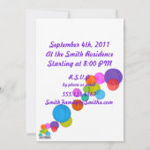 Invitation Bulles soufflantes (Arc-en-ciel) (Anniversaire) (Dos)