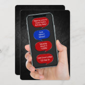 Invitation Bulles textuelles pour message de fête d'anniversa (Devant / Derrière)