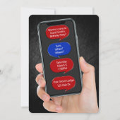 Invitation Bulles textuelles pour message de fête d'anniversa (Devant)