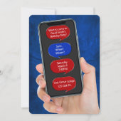 Invitation Bulles textuelles pour message de fête d'anniversa (Devant)