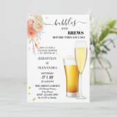 Invitation Bulles vertes et brasse Couples Douche (Debout devant)