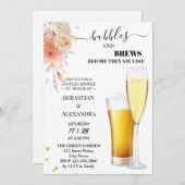 Invitation Bulles vertes et brasse Couples Douche (Devant / Derrière)