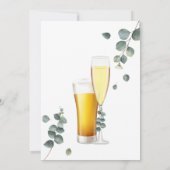 Invitation Bulles vertes et brasse Couples Douche (Dos)