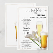 Invitation Bulles vertes et brasse Couples Douche Invitati (Devant / Derrière)