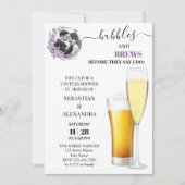 Invitation Bulles vertes et brasse Couples Douche Invitati (Devant)