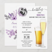 Invitation Bulles vertes et brasse Couples Douche Invitati (Devant / Derrière)