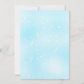 Invitation Bulletin de Noël Blue Snowflakes Dates (Dos)