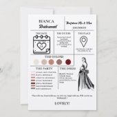 Invitation Bulletin de proposition Bridesmaid+Carte d'informa (Dos)