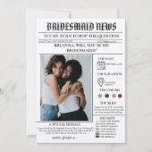 Invitation Bulletin de proposition Bridesmaid+Carte d'informa (Devant)