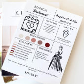 Invitation Bulletin de proposition Bridesmaid+Carte d'informa