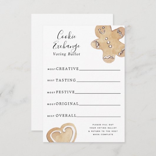 Invitation Bulletin de vote Exchange Cookie (Devant / Derrière)