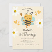 Invitation Bumble Bee 1er fête d'anniversaire (Devant)