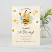 Invitation Bumble Bee 1er fête d'anniversaire (Debout devant)