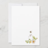 Invitation Bumble Bee Anniversaire, 1er Jour de l'Abeille (Dos)