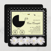 Invitation Bumble Bee Baby shower (Devant / Derrière)