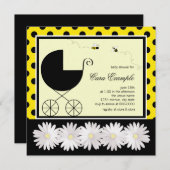 Invitation Bumble Bee Baby shower (Devant / Derrière)