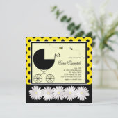 Invitation Bumble Bee Baby shower (Debout devant)