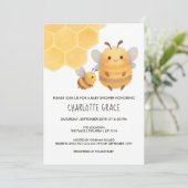Invitation Bumble Bee Baby shower personnalisé (Debout devant)