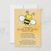 Invitation Bumble Bee Neutral Baby shower Book for Baby (Devant)