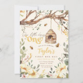 Invitation Bumble Bee Our Little Honey Bee Day 1er anniversai (Devant)