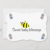 Invitation Bumble Bee Pink Blue Rattles Baby Shower (Dos)