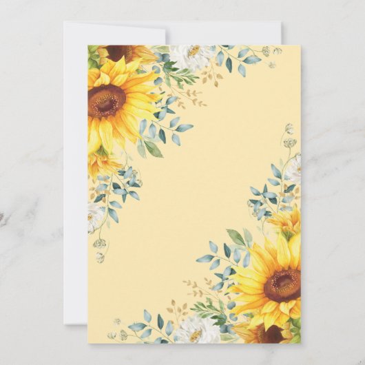 Invitation Bumble Bee Sunflower Été 1er anniversaire (Dos)