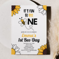 Bumble Bee Sunflowers Premier anniversaire fête