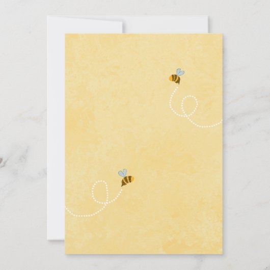 Invitation Bumble jaune mignon Ours d'abeille (Dos)