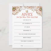 Invitation Bumblebebe Conseils Maman pour Papa Baby shower Ca (Devant)