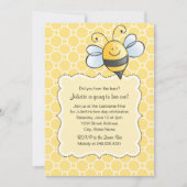 Invitation Bumblebebe Jaune Mignonne Première fête d'annivers (Devant)
