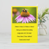 Invitation Bumblebebe mou sur Mariage de confleur violet (Debout devant)