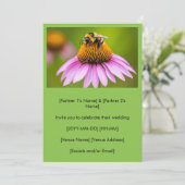 Invitation Bumblebebe mou sur Mariage de confleur violet (Debout devant)