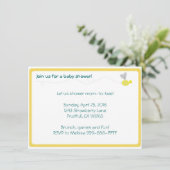 Invitation Bumblebebee Baby shower Jaune Trim (Debout devant)