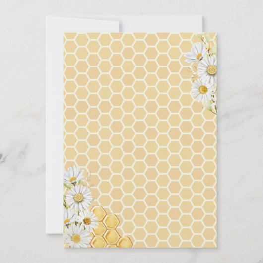 Invitation Bumblebee Fleur sauvage fête d'anniversaire fille (Dos)