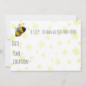 Invitation Bumblebee mignonne Jaune et Noir | Anniversaire de (Dos)