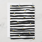 Invitation Bumblebee Oh Babee Jaune Baby shower blanc (Dos)