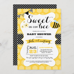 Invitation Bumblebee sucré comme peut être Baby shower