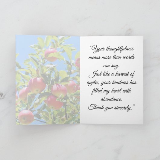 Invitation "Bumper Apple Harvest Merci" (Intérieur)