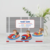 Invitation Bumper Cars fête d'anniversaire (Debout devant)