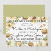 Invitation Bun au four et burgers sur le grill (Devant / Derrière)