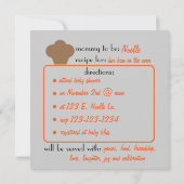 Invitation Bun Bun Recette Invitation(orange) (Dos)