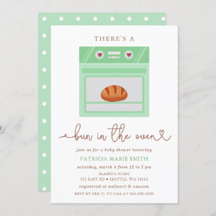 Invitation Bun Dans Le Baby shower Neutre Genre Au Four