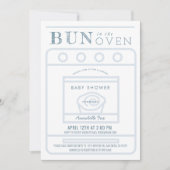 Invitation Bun dans le Baby shower virtuel du garçon au four (Devant)