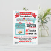 Invitation "Bun in the four" Genre Reveal Baby shower Invitat (Debout devant)