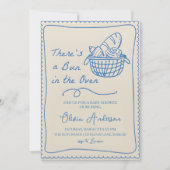 Invitation Bun in the Oven Baby Shower Hand Drawn Baking (Devant)