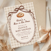 Invitation Bun in the Oven Gingham Sourdough Baby Shower