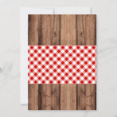 Invitation Bun rouge bleu dans l'invitation de la fête au fou (Dos)