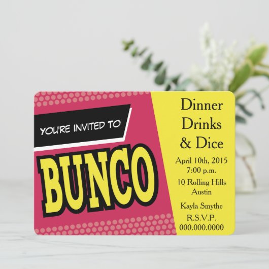 Invitation Bunco (Debout devant)