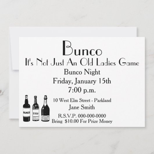 Invitation Bunco (Dos)